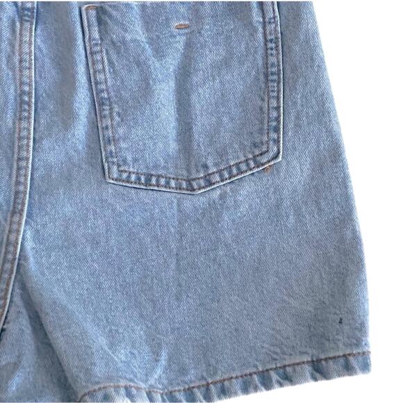 Zara XS Denim Romper Shorts Jumpsuit Jeans Extra small Retro Style Y2K 80s 90s - Picture 11 of 12